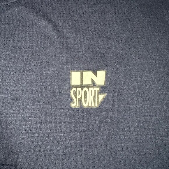 Vtg Insport Mens XL Navy Blue Short Sleeve Endurance Tee Coolmax Polyester - Picture 3 of 9